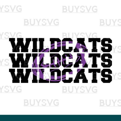 Wildcats SVG PNG Digital file Download Stack 3 Football 1