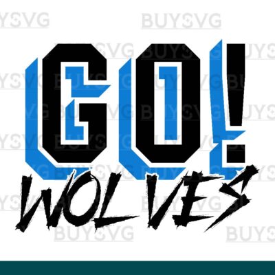 Wolves SVG PNG Digital file Download GO Cheering 2