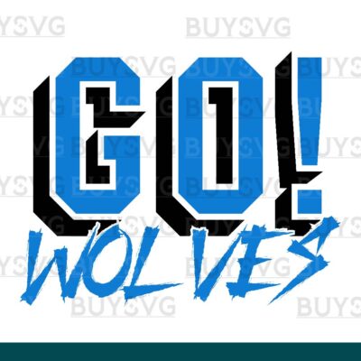 Wolves SVG PNG Digital file Download GO Cheering