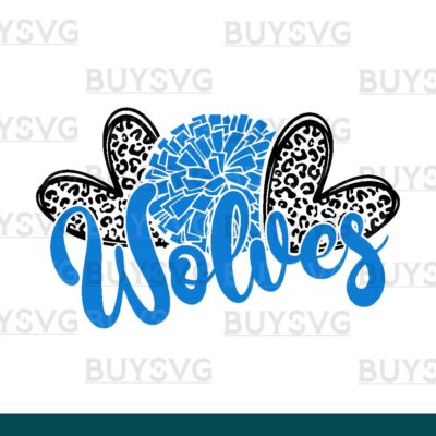 Wolves SVG PNG Digital file Download HEART POMPOM HEART
