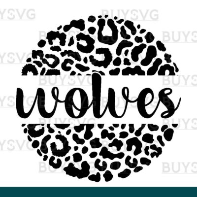 Wolves SVG PNG Digital file Download LEOPARD CIRCLE