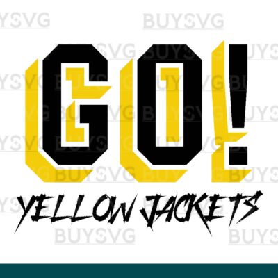 Yellow jackets SVG PNG Digital file Download GO Cheering 2