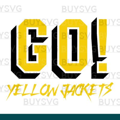 Yellow jackets SVG PNG Digital file Download GO Cheering