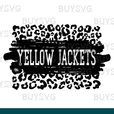 Yellow jackets SVG PNG Digital file Download LEOPARD PATCH